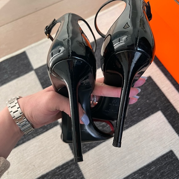 Saint Laurent Amber patent black sandals EU 39 - Picture 5 of 7